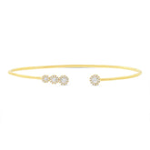 0.31ct 14k Yellow Gold Diamond Bangle